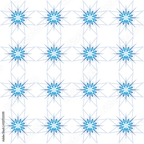 The vector seamless pattern. Cute snowflake pattern. Vector for wallpaper, child apron, fabric, textile pattern. Endless print. Background illustration vector.