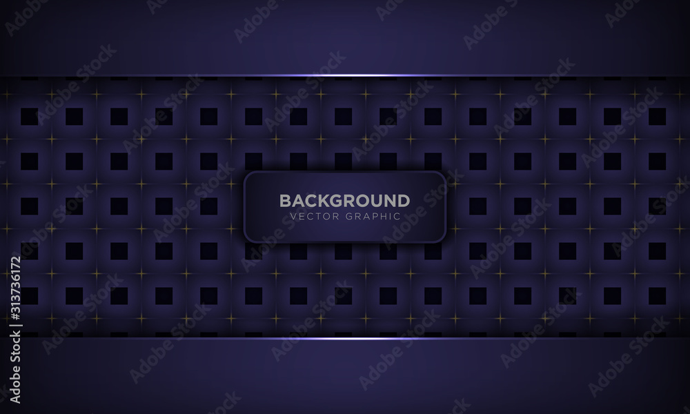 Luxury purple abstract background with square geometric pattern and golden light decoration. Modern technology concept. Vector illustration. Luxury purple abstract background with square geometric pattern and golden light decoration. Modern technology concept. Vector illustration.
