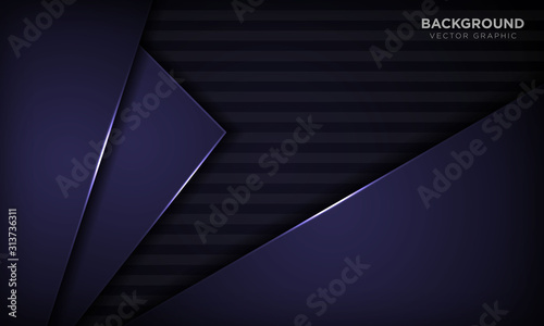 Purple abstract overlap background with stripe geometric pattern. Modern technology concept. Vector illustration.