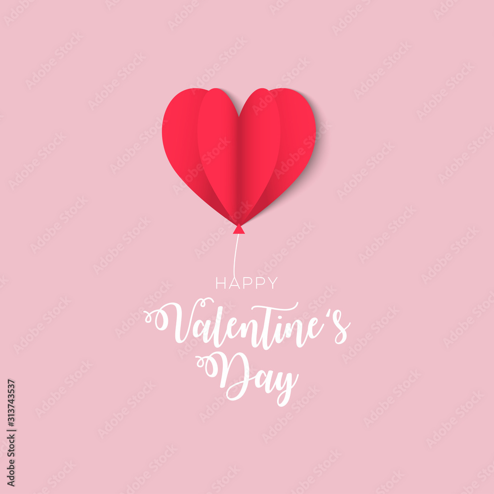 Valentine's day greating card. Abstract background with heart shape. Vector illustration.