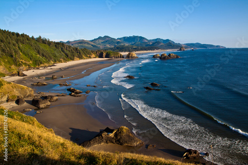 Cannon Beach from Ecola Park in Oregon photo