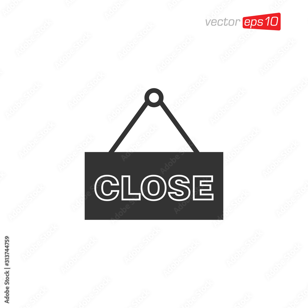 Close Sign Icon Design Vector Close Sign Icon Design Vector