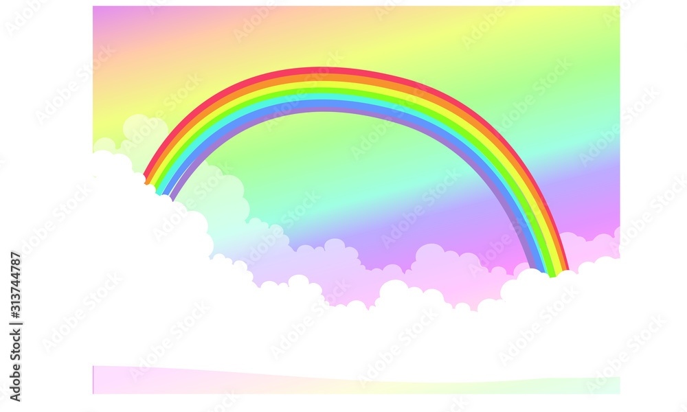 Rainbow sky, rainbow, beautiful clouds, sky and rainbow, sweet colors, sky and rainbow background Rainbow sky, rainbow, beautiful clouds, sky and rainbow, sweet colors, sky and rainbow background