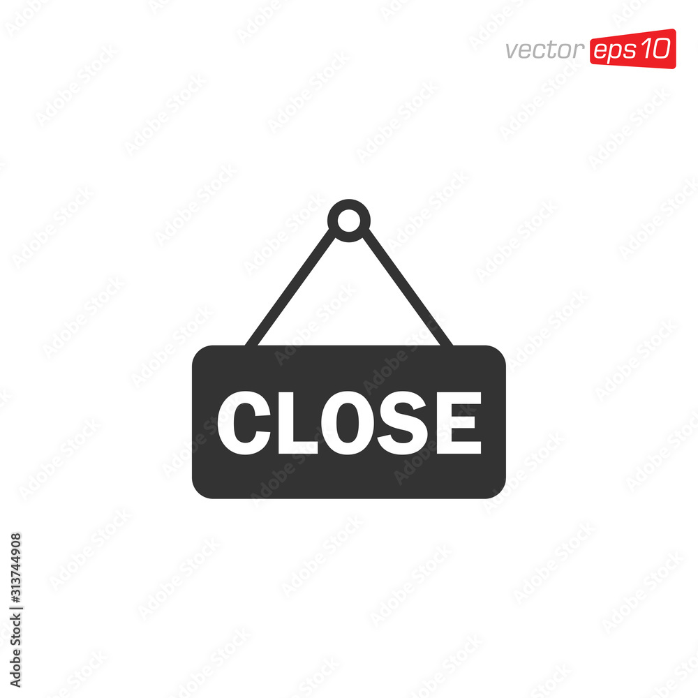 Close Sign Icon Design Vector Close Sign Icon Design Vector