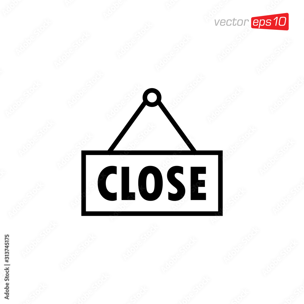 Close Sign Icon Design Vector Close Sign Icon Design Vector
