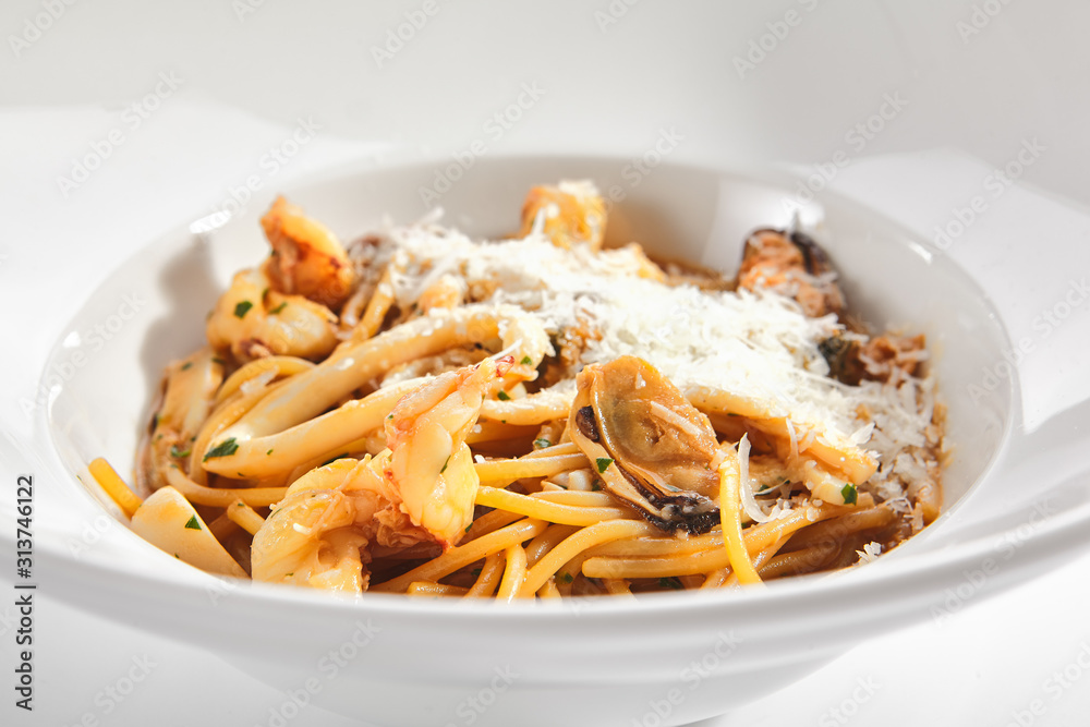 Frutti di Mare Spaghetti or Traditional Italian Seafood Pasta