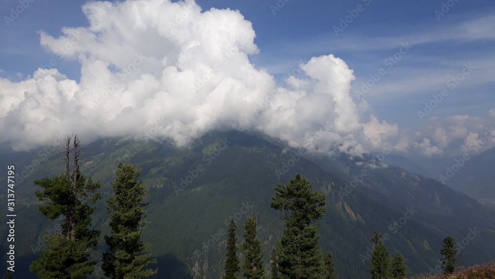 Clouds on a Himalaya Peak - Kashmir