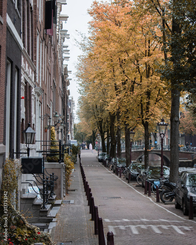 Strolling around the narrow streets of Amsterdam, admiring the impressive architecture, on a cold Autumn afternoon. 