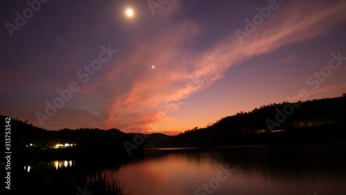 Sunset views and beautiful natural backgrounds