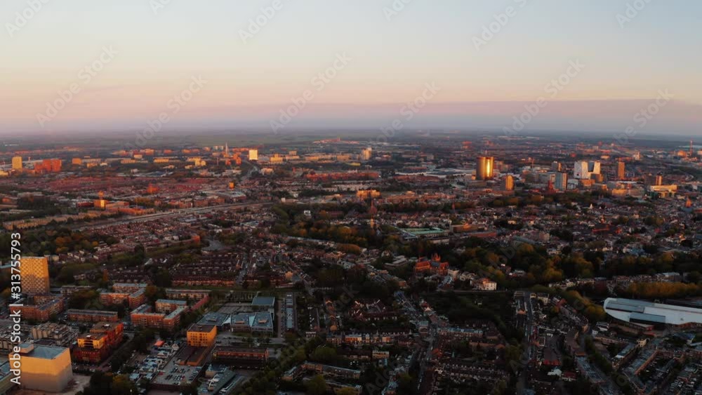 Birds eye view of the fourth-largest city and a municipality of the Netherlands, Utrecht. Aerial drone
Birds eye view of the fourth-largest city and a municipality of the Netherlands, Utrecht. Aerial drone