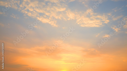 Colorful cloudy sky on the morning background.