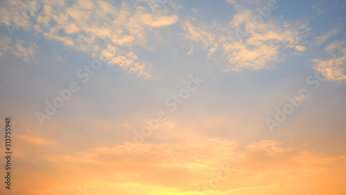 Colorful cloudy sky on the morning background.