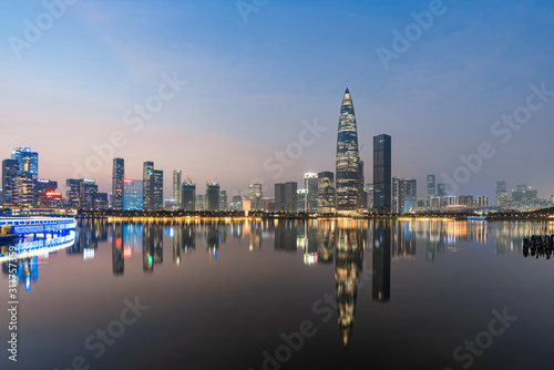 Shenzhen Nanshan District Skyline at night