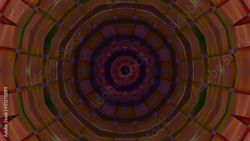 Kaleidoscope Mandala Art Design Abstract Background Loop
