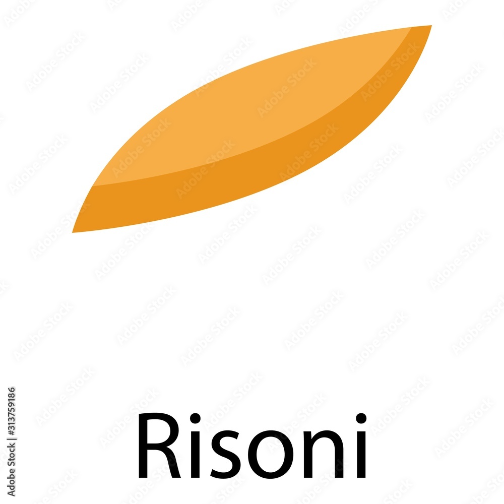 Risoni pasta icon. Isometric of risoni pasta vector icon for web design isolated on white background Risoni pasta icon. Isometric of risoni pasta vector icon for web design isolated on white background