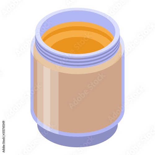 Butter jar icon. Isometric of butter jar vector icon for web design isolated on white background