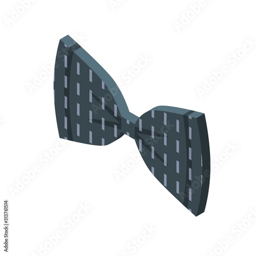 Elegant bowtie icon. Isometric of elegant bowtie vector icon for web design isolated on white background
