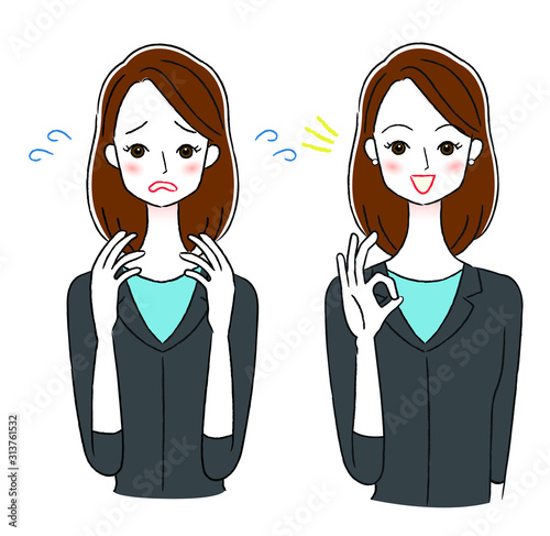 ビジネスウーマン　不安　解決