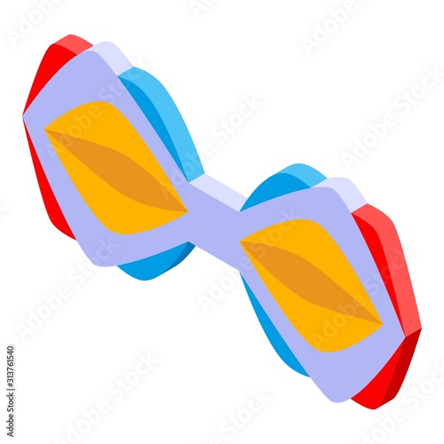 Clown bowtie icon. Isometric of clown bowtie vector icon for web design isolated on white background