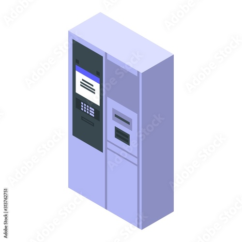 Big ATM icon. Isometric of big ATM vector icon for web design isolated on white background
