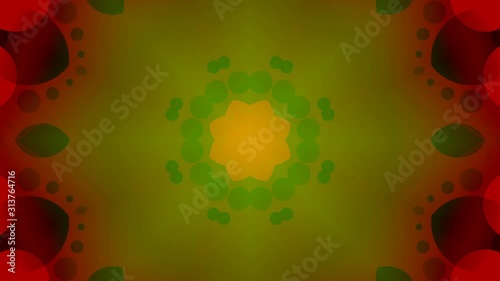 Kaleidoscope Mandala Art Design Abstract Background Loop