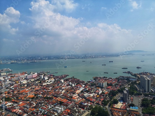the city of penang from the sky bridge