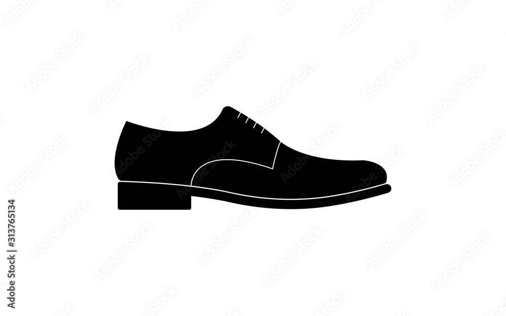 Mens shoe icon. Vector illustration, flat design. Mens shoe icon. Vector illustration, flat design.