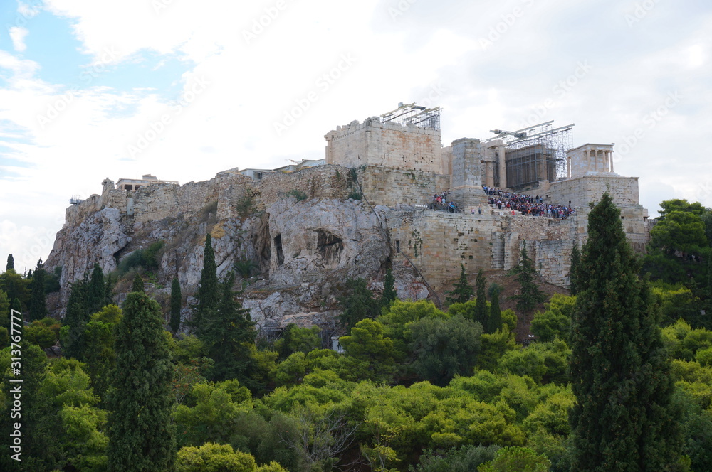 the old ruins in Athens