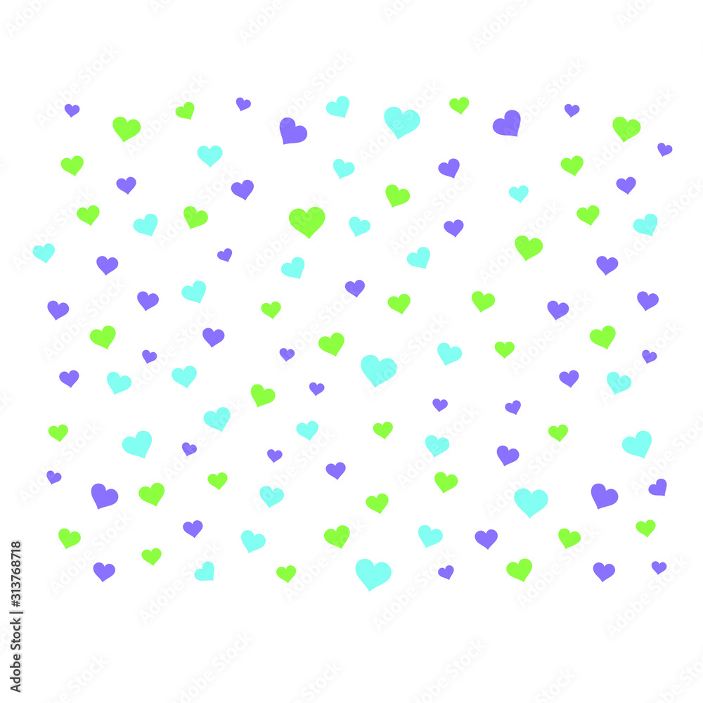 Heart-shaped background, white in a white scene