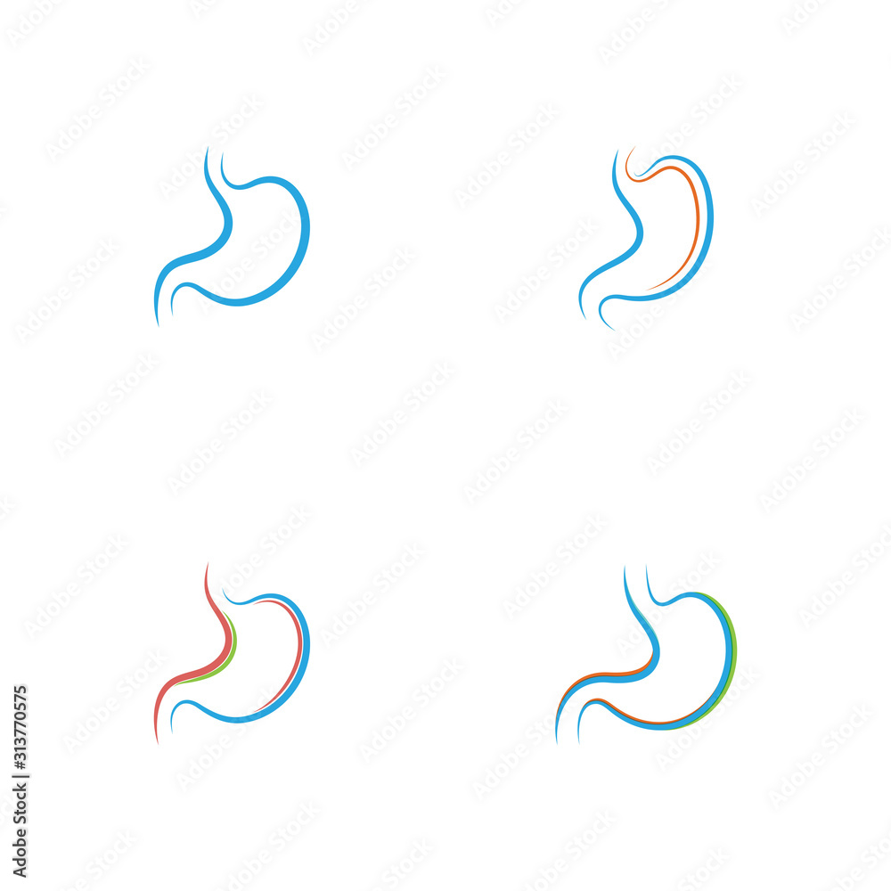 set of stomach care icon designs concept vector set of stomach care icon designs concept vector