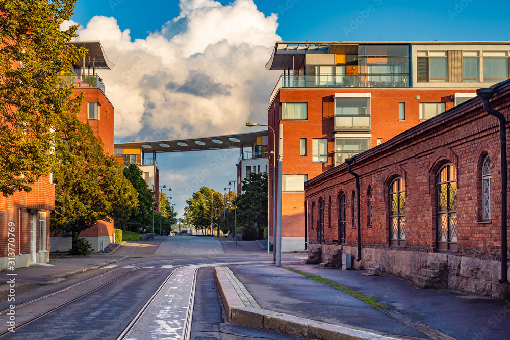 Helsinki. Finland. Residential quarters of the city of Helsinki. Modern