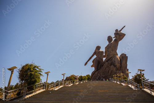 Принти на полотні The statue of african renaissance or monument de la renaissance africaine on a sunny february day in Dakar, Senegal