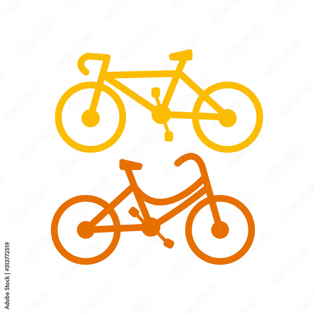 Bicycle icon vector in trendy style Bicycle icon vector in trendy style
