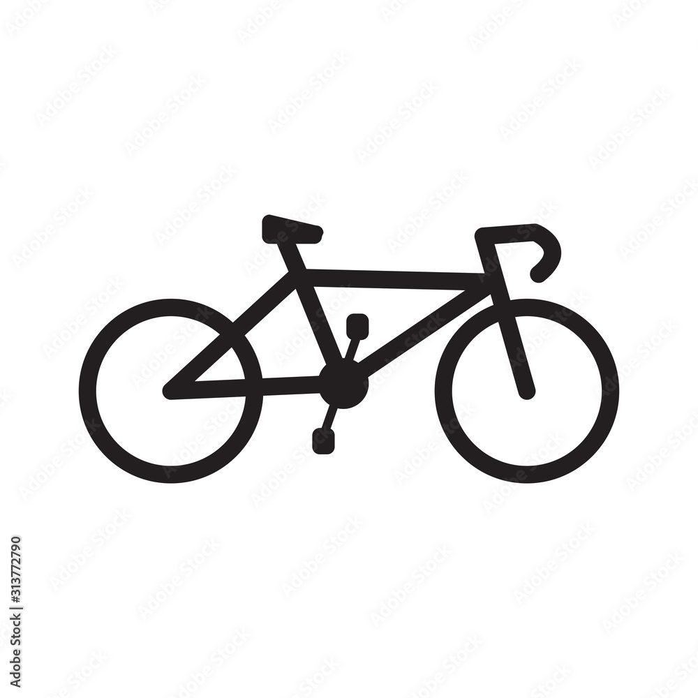 Bicycle icon vector in trendy style
