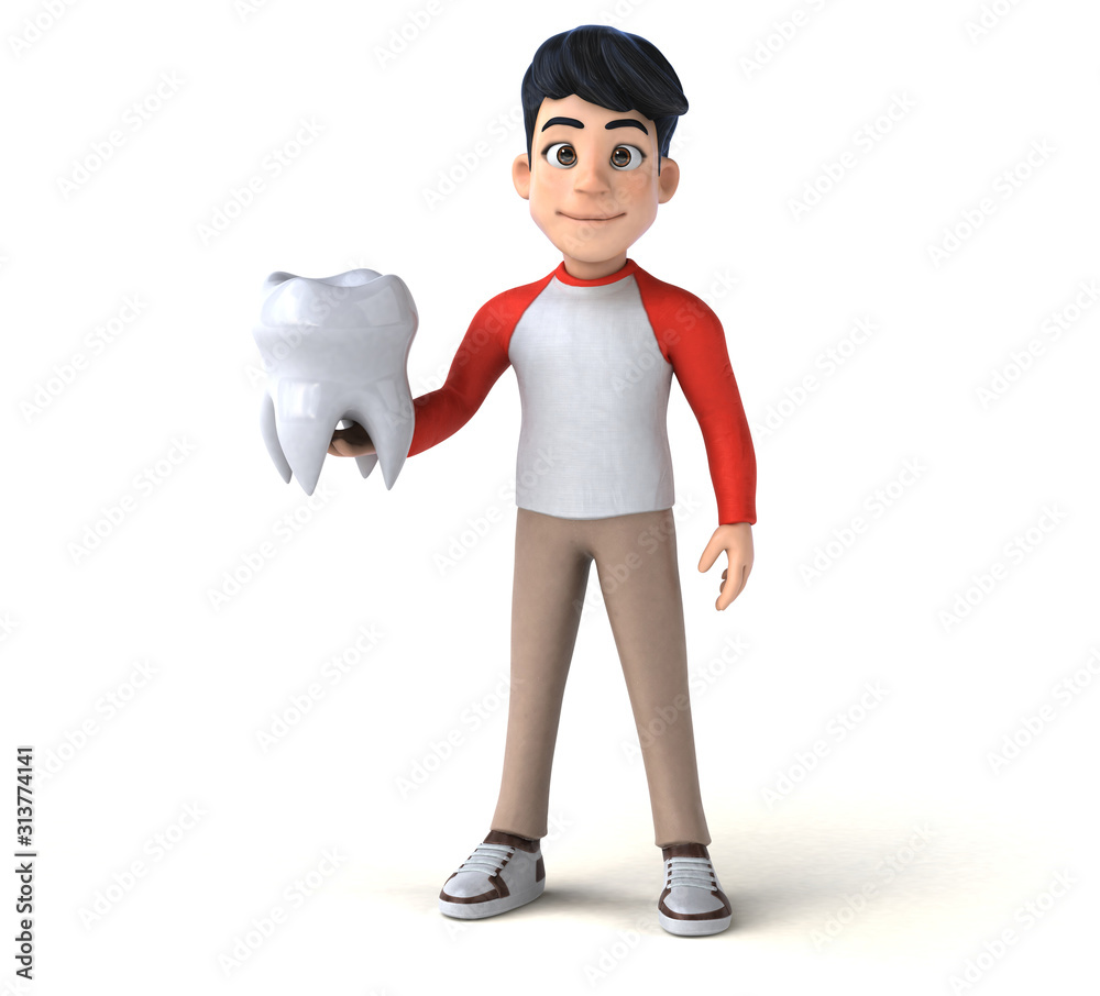 Fun 3D Asian teenager with a manga style Fun 3D Asian teenager with a manga style