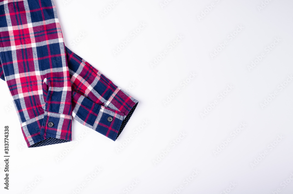 Textile, shirt composition on color background. Flat lay. Textile, shirt composition on color background. Flat lay.