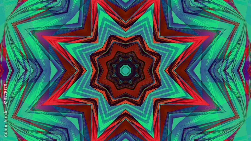 Kaleidoscope Mandala Art Design Abstract Background