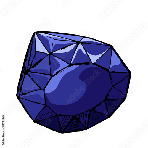 illustration of blue diamond
