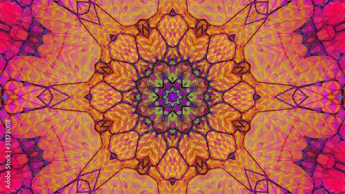 Kaleidoscope Mandala Art Design Abstract Background