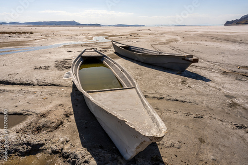 Urmia Salt Lake Iran Boats photo