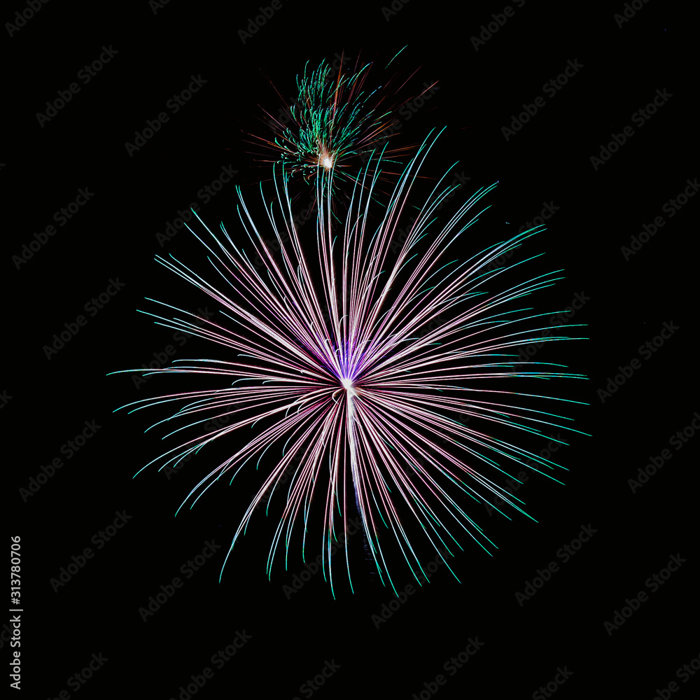 Abstract fireworks on a black background Abstract fireworks on a black background