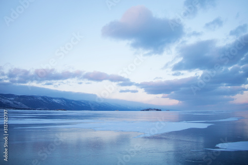 Ogoi island, Lake Baikal, winter landscape