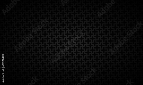 Abstract cross pattern texture with radial gradient black background. Vector illustration