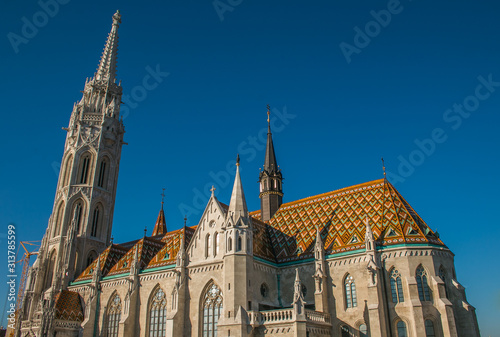 View of roman catholic Matthias church in Budapest, Hungary