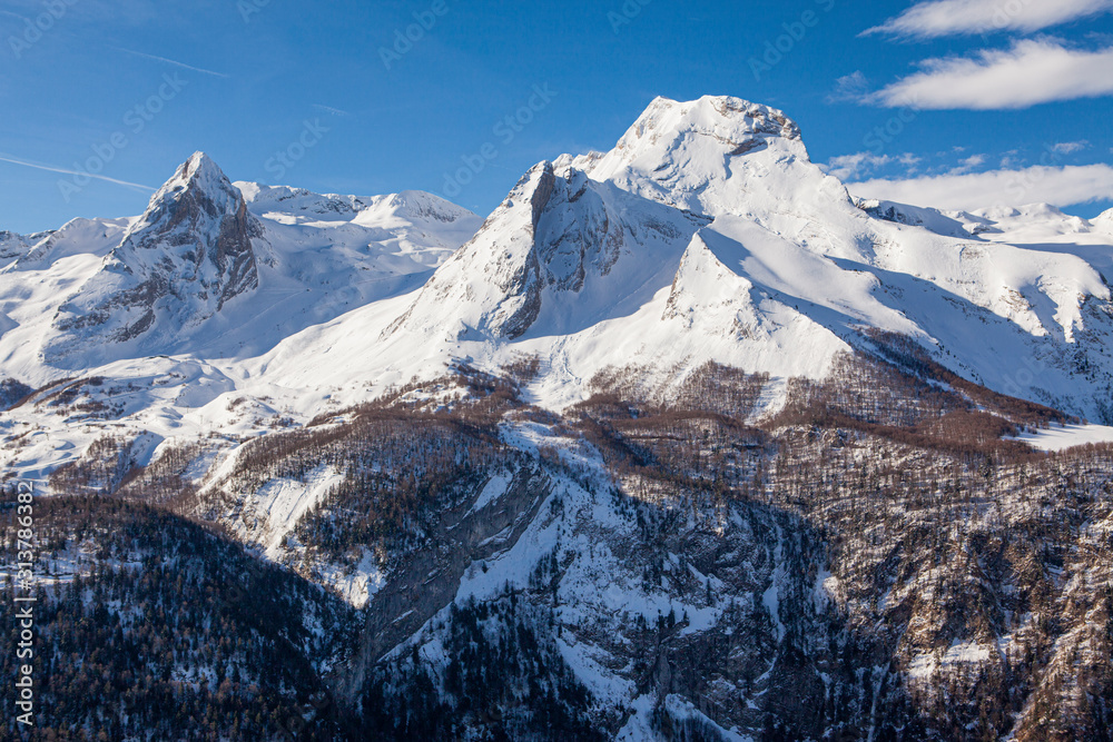 winter landscape in the french pyrenees