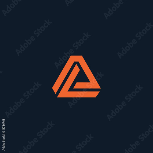 Initial letter A L minimalist art logo. creative minimal logo icon design with letter AL. elegant Logo template vector creative business. - VECTOR