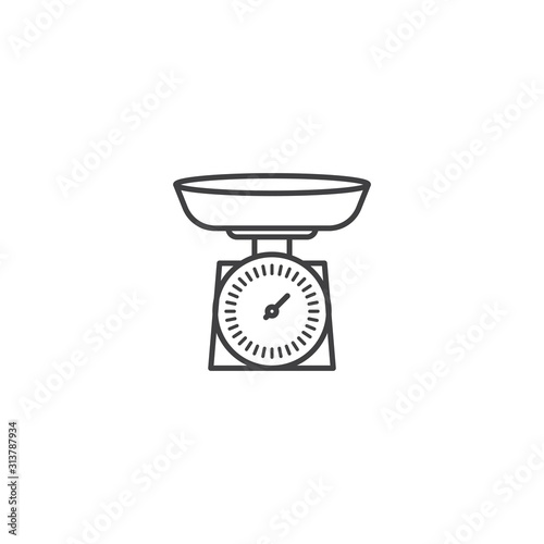Weight scale. Vector icon template