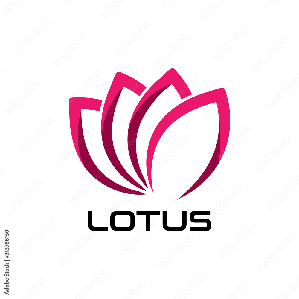 Fototapeta premium Beauty LOTUS flower vector design logo Template icon