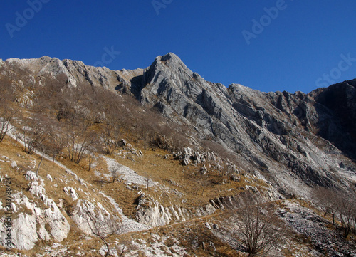 mountains in the north of tuscany in italy