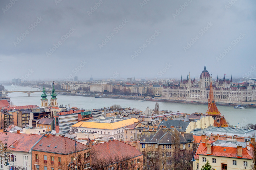 Budapest landmarks, HDR Image